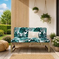 Middle Sofa Section 120x80 cm in Impregnated Pine Wood