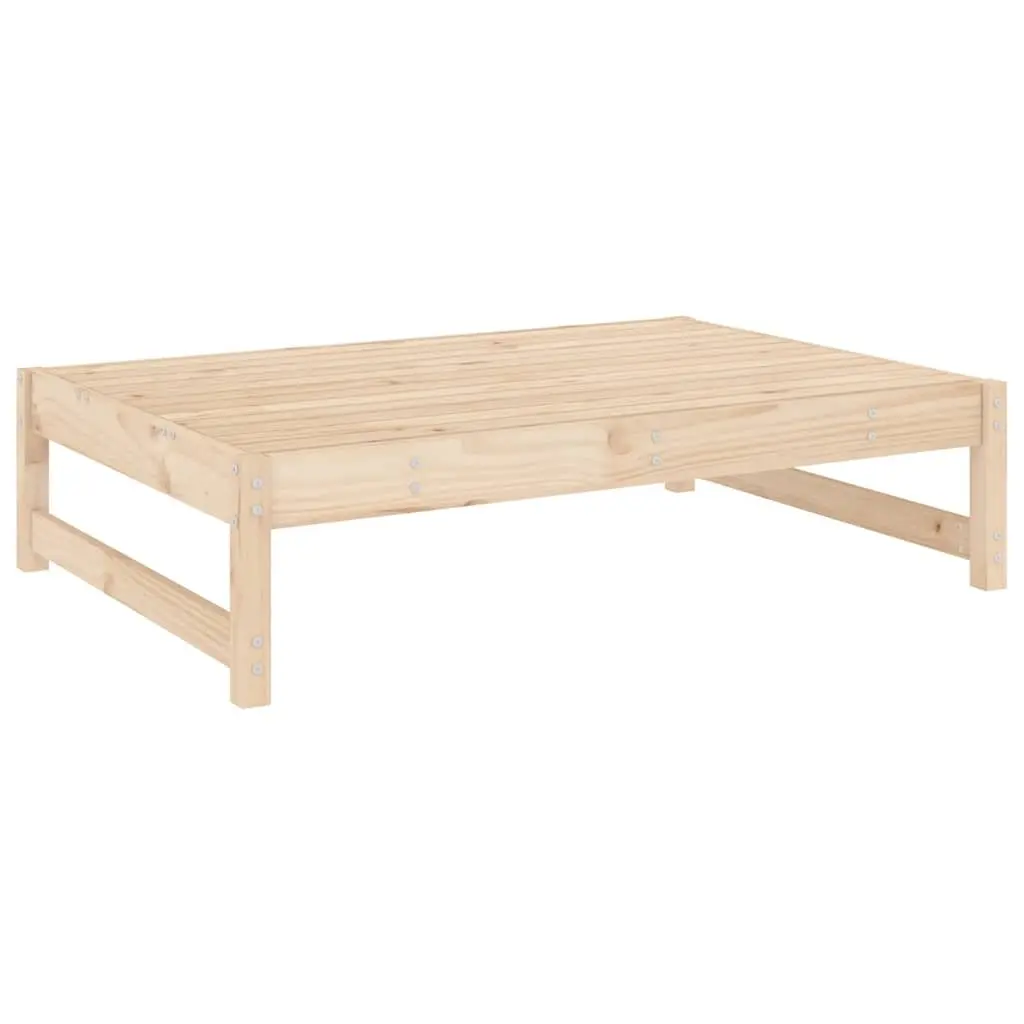 Slatted Wood Garden Footstool for Outdoor Spaces