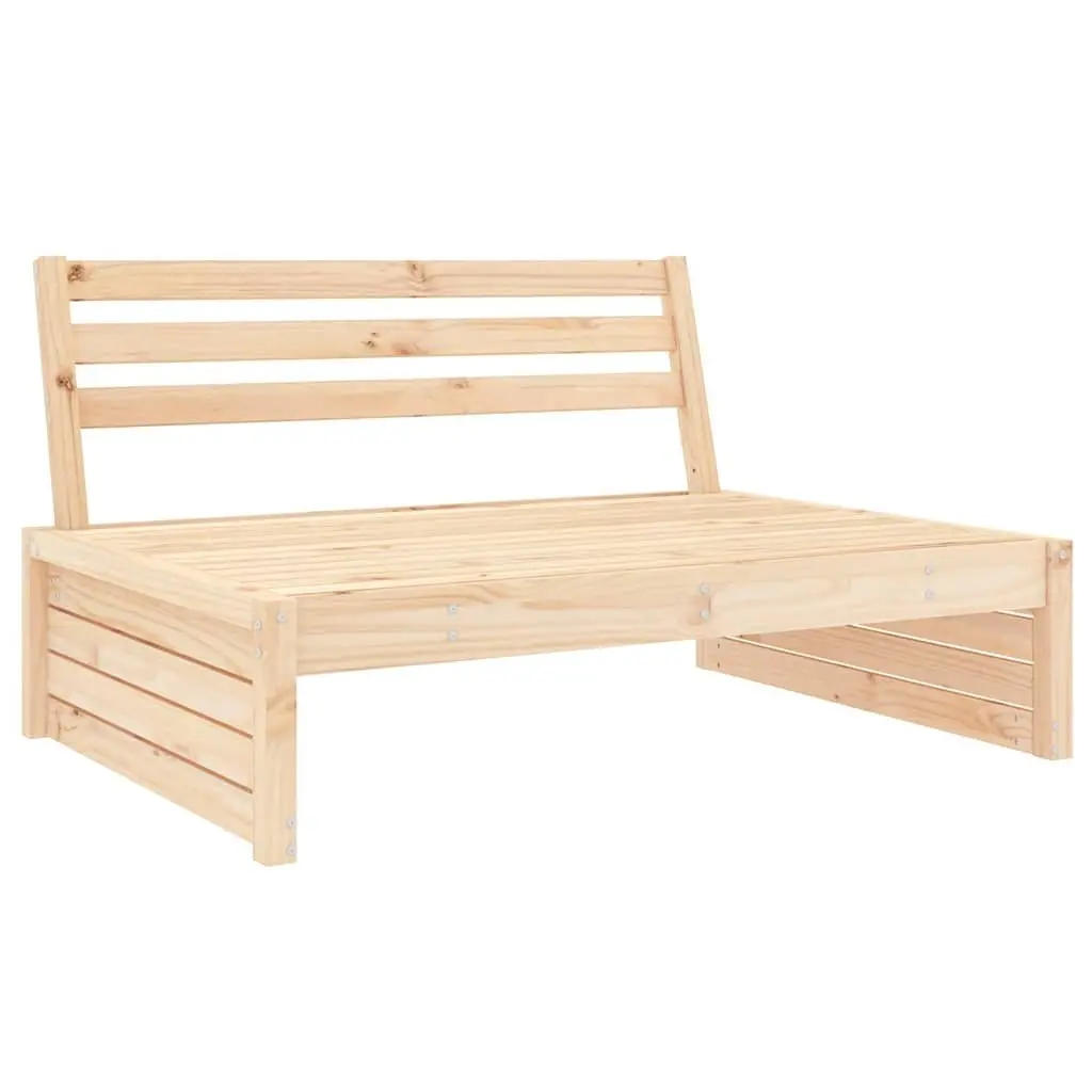 Solid Pine Wood Outdoor Middle Sofa 120x80 cm