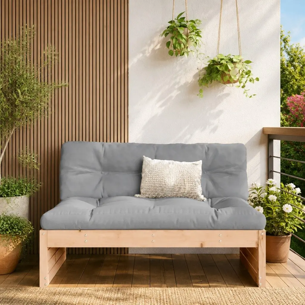 Middle Sofa 120x80 cm Solid Wood for Outdoors