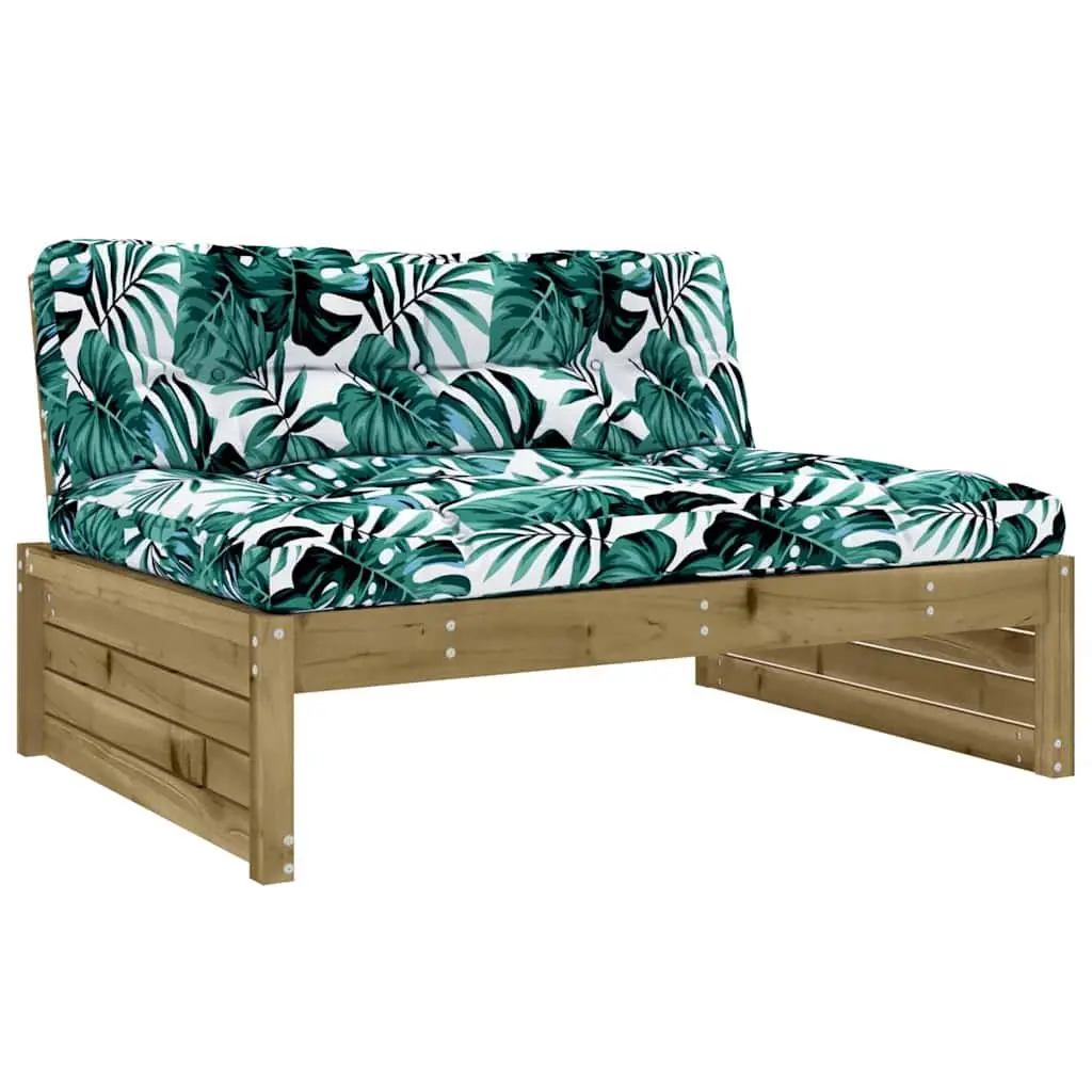 Wooden Middle Sofa Module for Outdoor Spaces