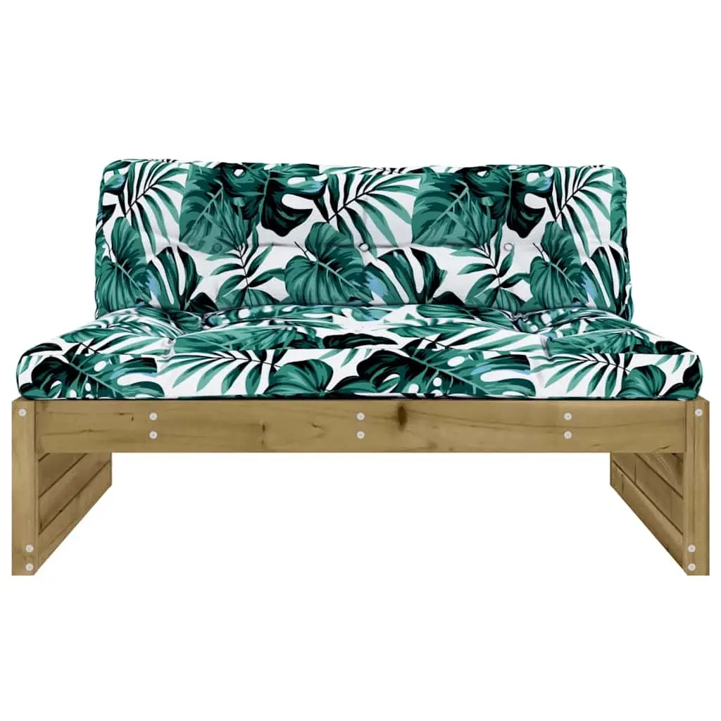 Wooden Middle Sofa Module for Outdoor Spaces