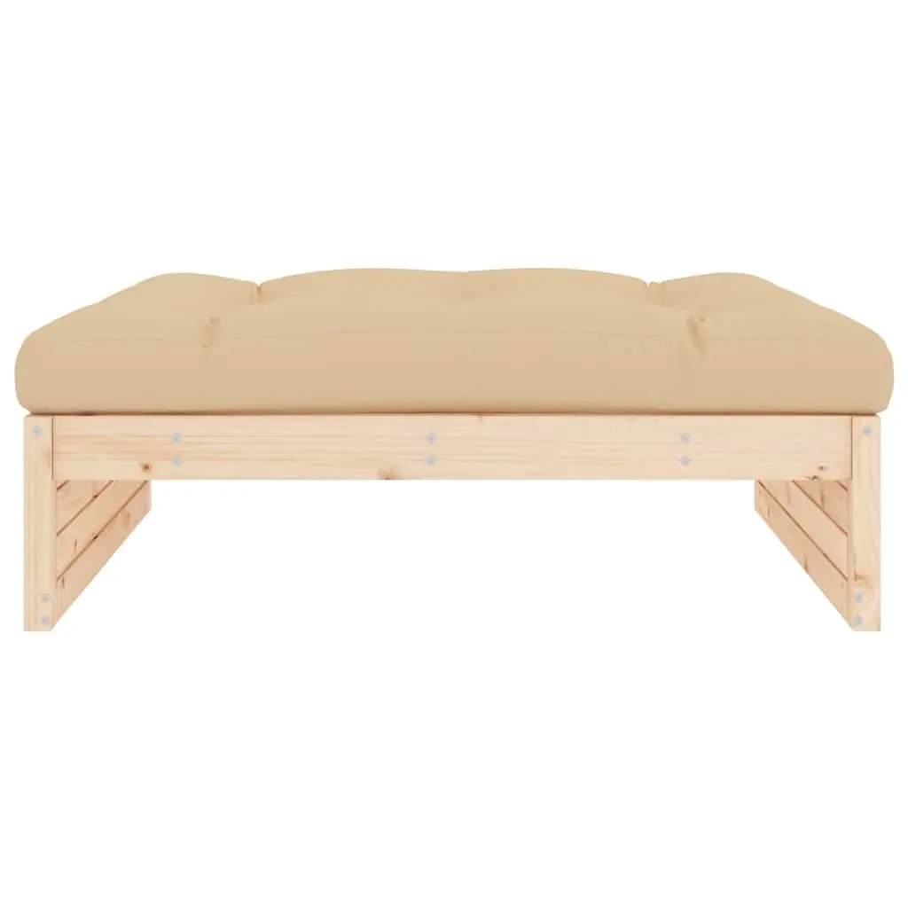 Garden Footstool Solid Wood Pine 120 x 80 cm Brown