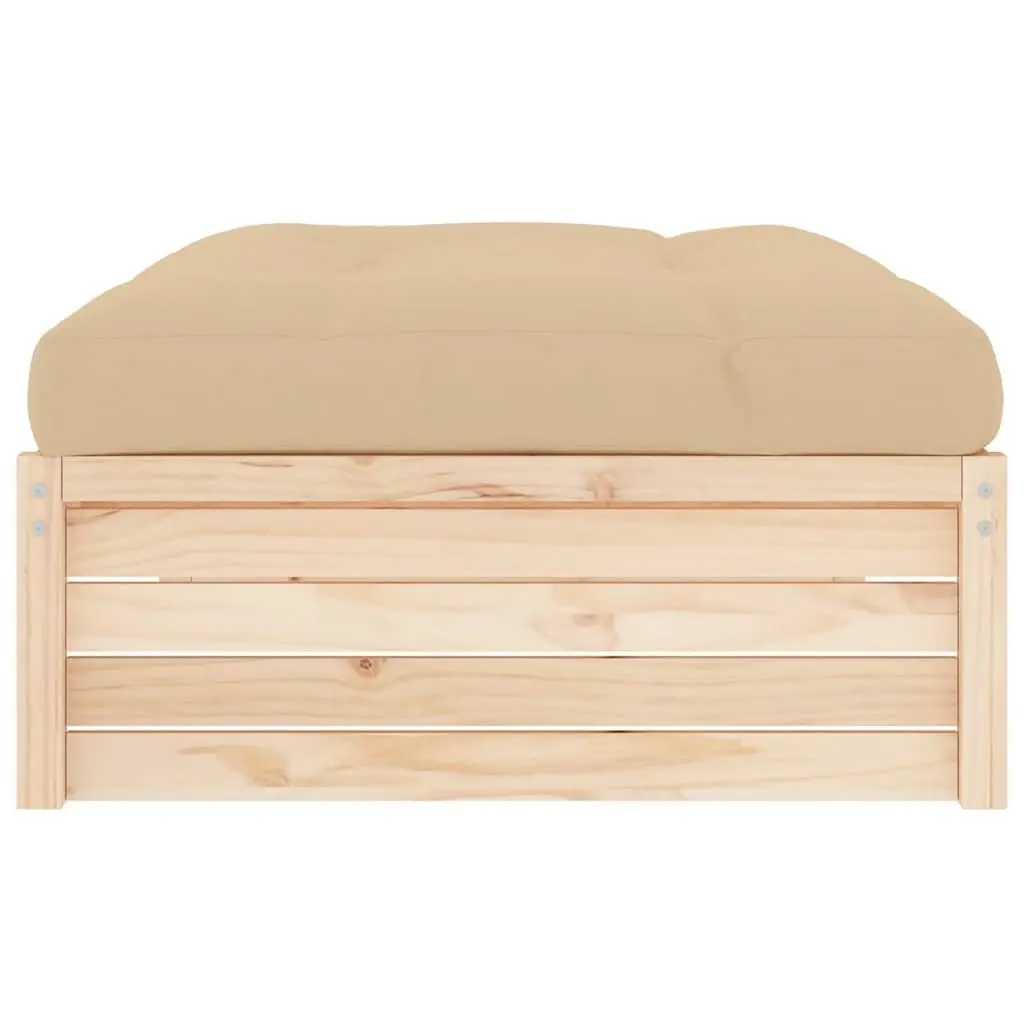 Garden Footstool Solid Wood Pine 120 x 80 cm Brown
