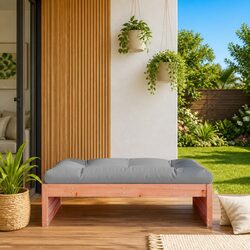 Outdoor Slatted Footstool with Soft Cushion for Gardens