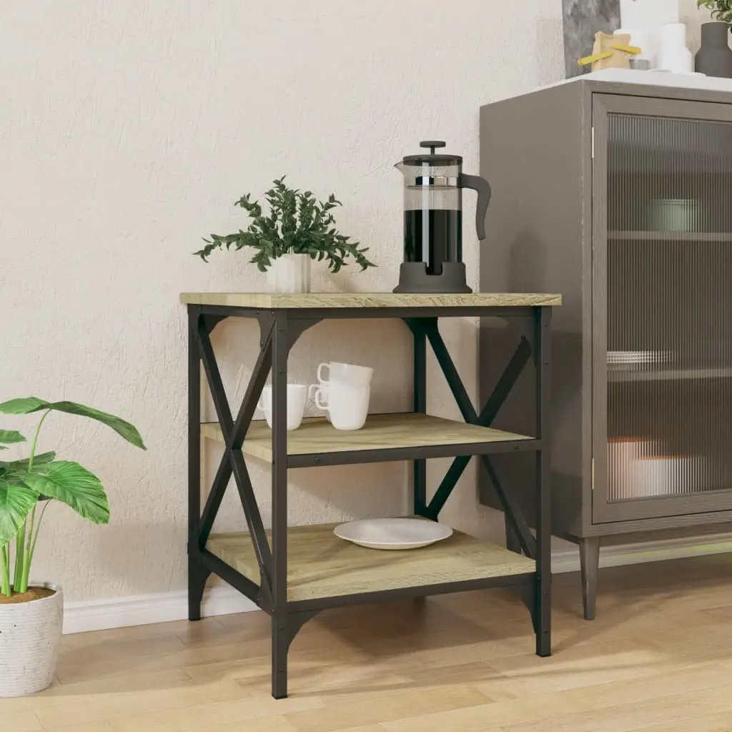 Brown Accent End Table with Engineered Wood Top