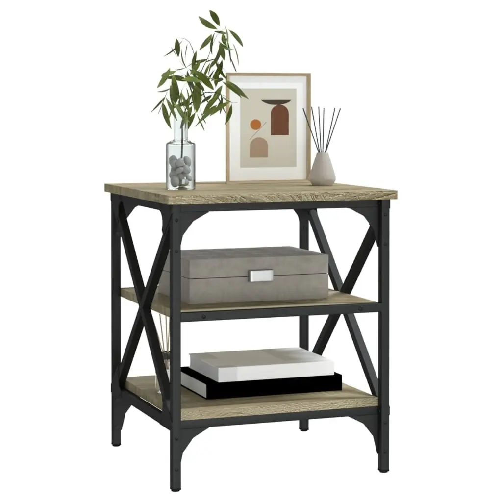 Brown Accent End Table with Engineered Wood Top