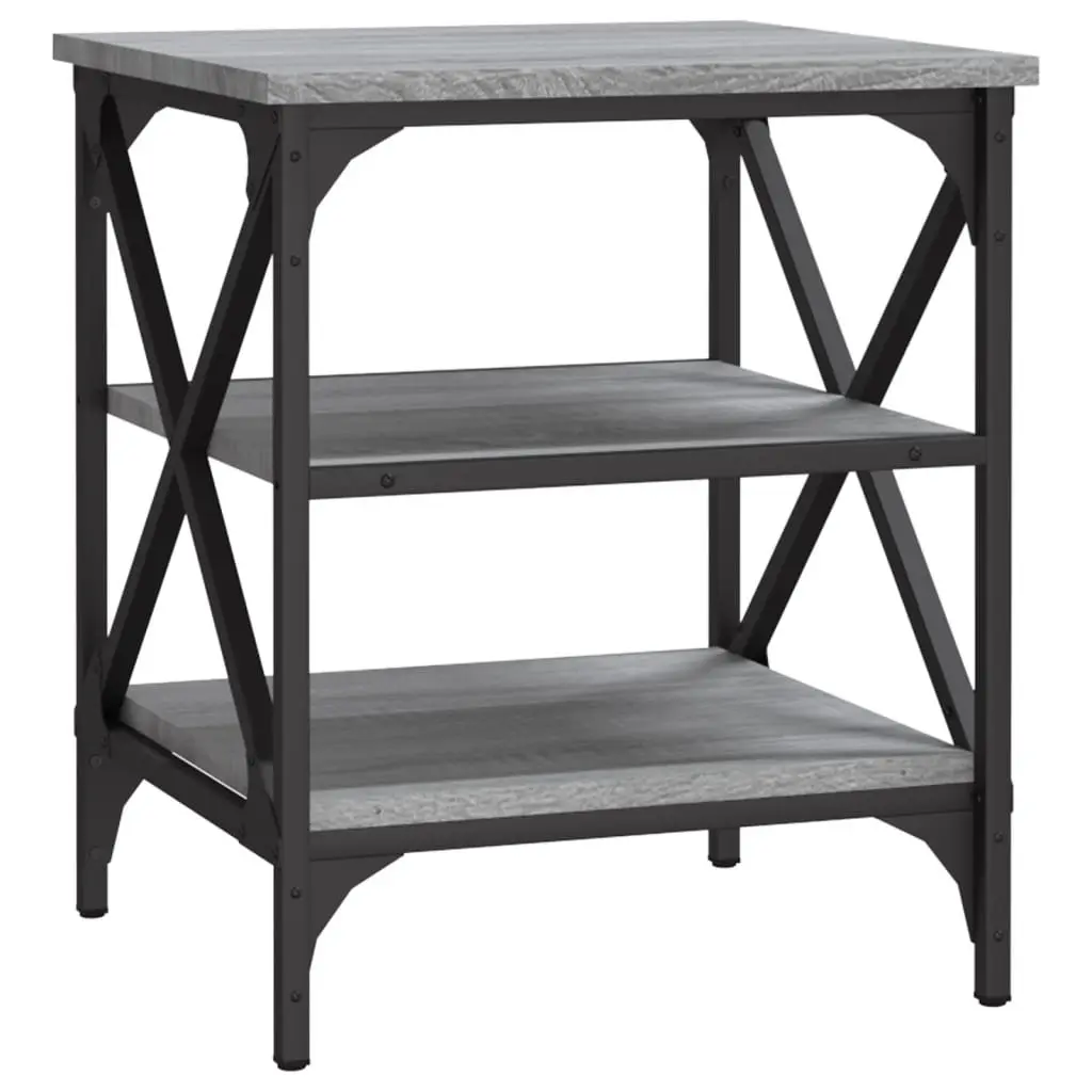 End Tables Engineered Wood 40 x 42 x 50 cm Grey 2 pcs