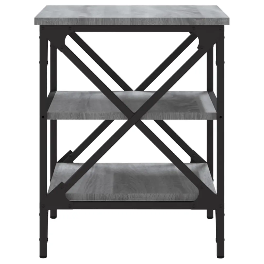 End Tables Engineered Wood 40 x 42 x 50 cm Grey 2 pcs