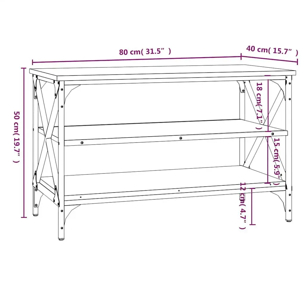 Grey Sonoma Engineered Wood TV Cabinet