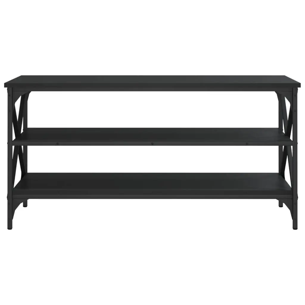 TV Stand Engineered Wood Iron Frame 100 x 40 x 50 cm Black