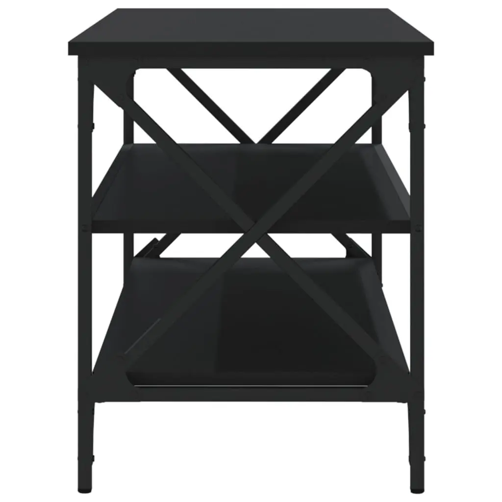 TV Stand Engineered Wood Iron Frame 100 x 40 x 50 cm Black