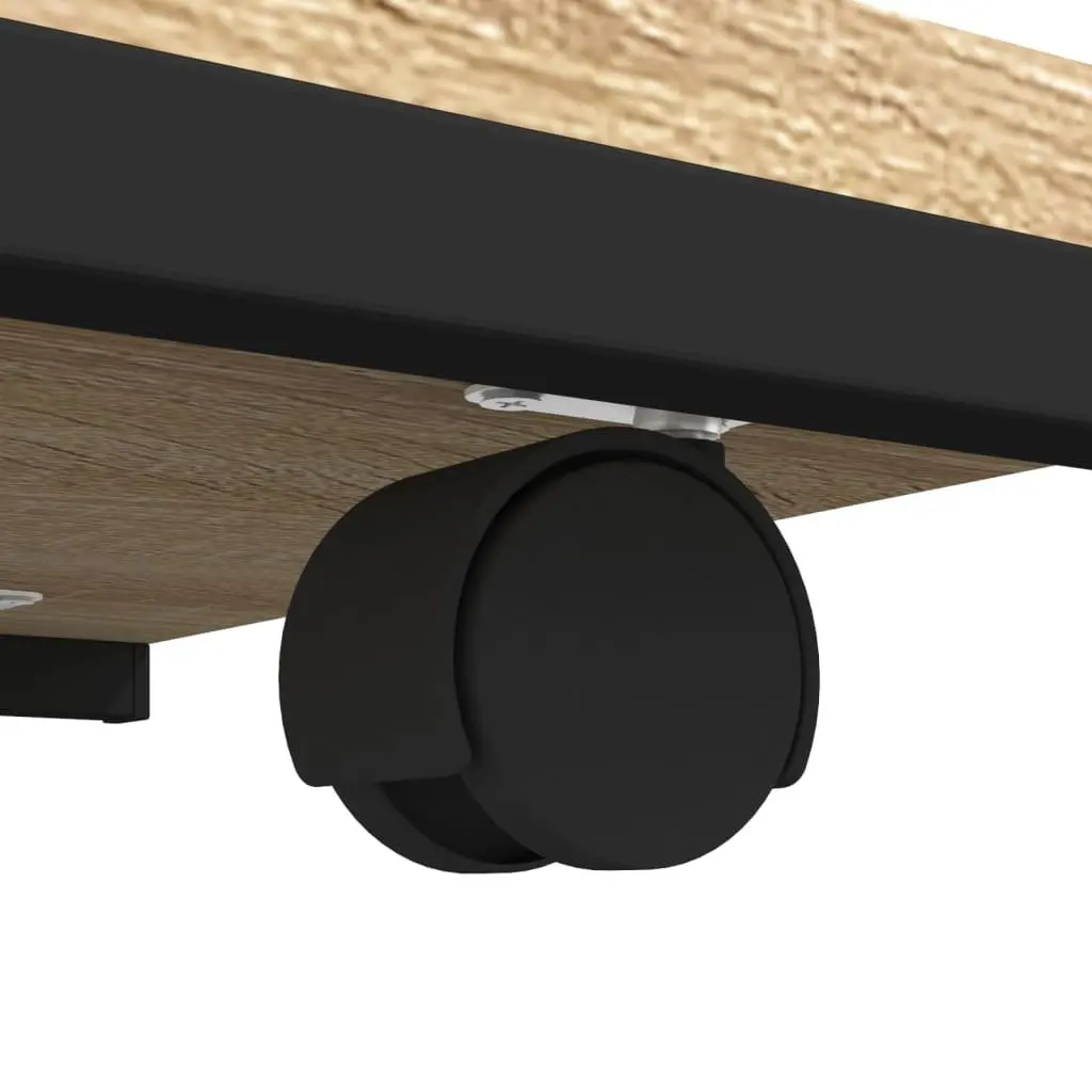 C-Shape End Table with Wheels for Easy Mobility