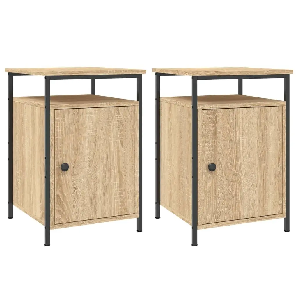 Brown Bedside Cabinet 40x42x60cm with Storage