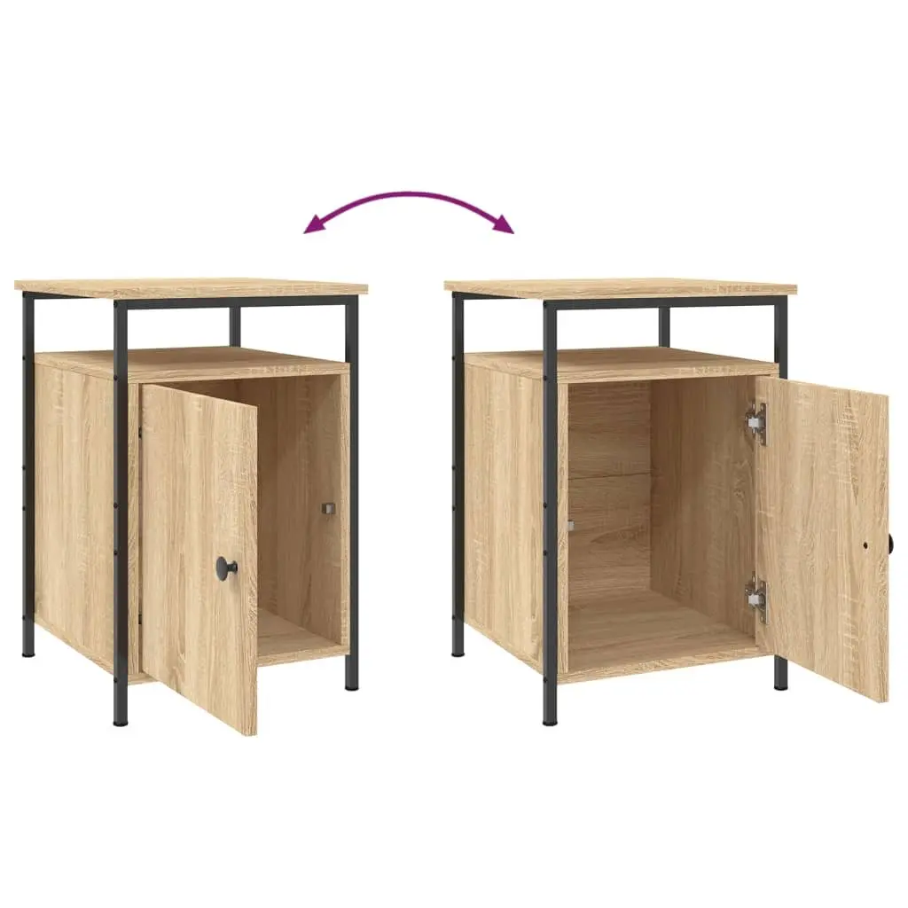 Brown Bedside Cabinet 40x42x60cm with Storage