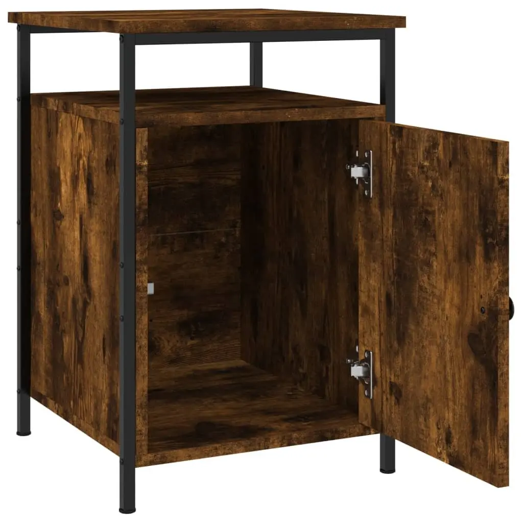 Bedside Cabinets Set of 2 in Brown Finish