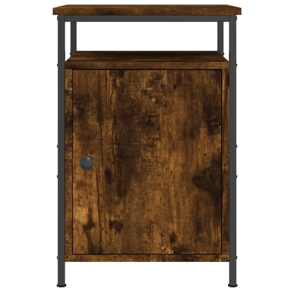 Bedside Cabinets Set of 2 in Brown Finish