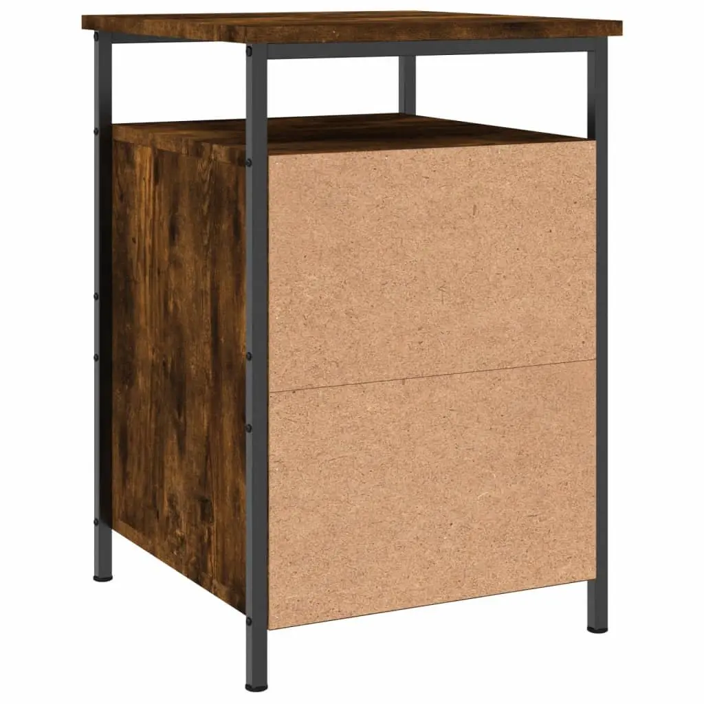 Bedside Cabinets Set of 2 in Brown Finish