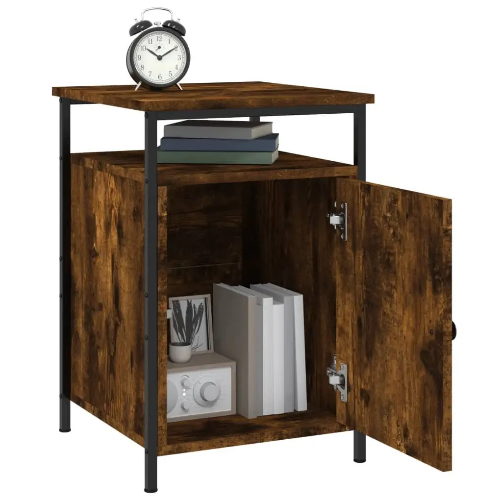 Bedside Cabinets Set of 2 in Brown Finish