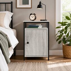 Bedside Cabinet Grey Sonoma 40x42x60 cm Engineered Wood Storage Table Bedroom