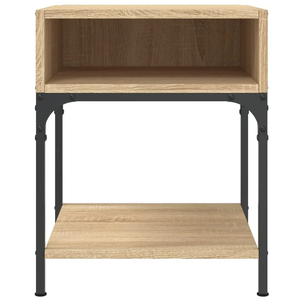 Sonoma Oak Brown Bedside Table with Storage