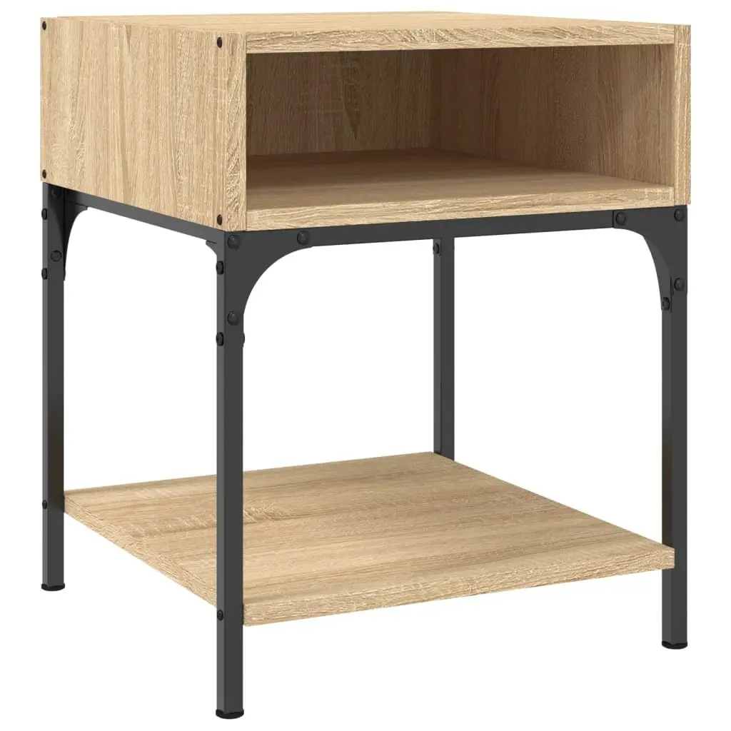 Brown Bedside Tables, Set of 2