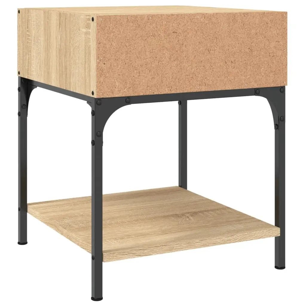 Brown Bedside Tables, Set of 2