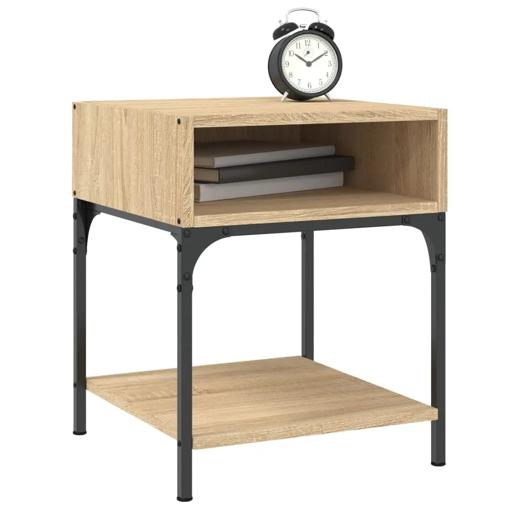 Brown Bedside Tables, Set of 2