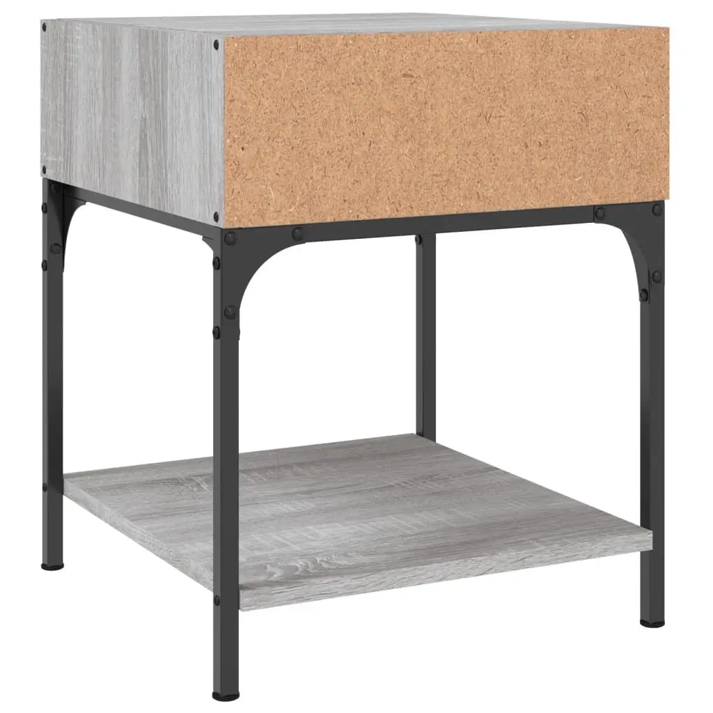 Bedside Tables Engineered Wood 40x41x50 cm Grey 2 pcs