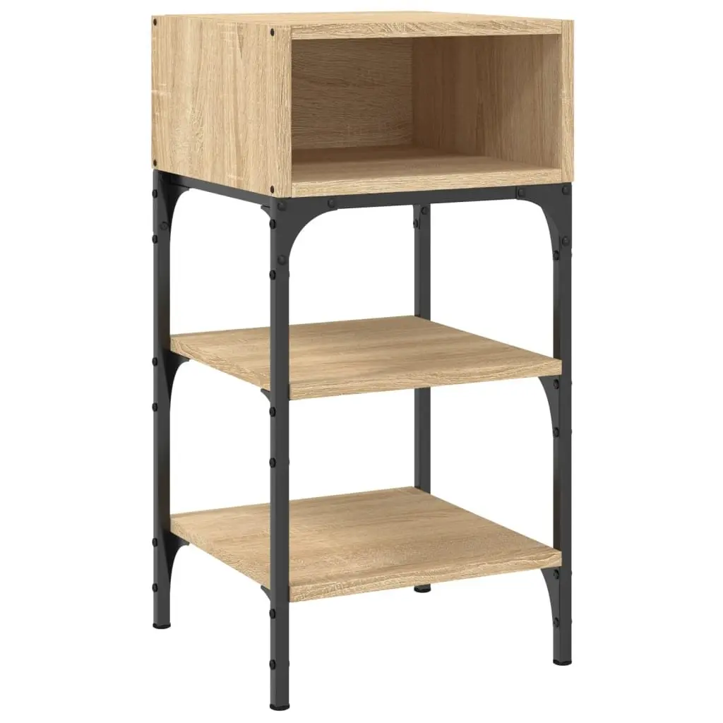Brown Bedside Tables Set of 2 with Storage