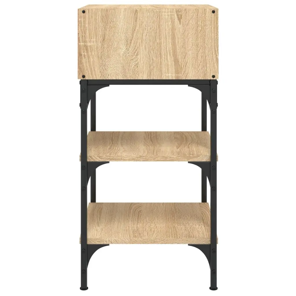 Brown Bedside Tables Set of 2 with Storage