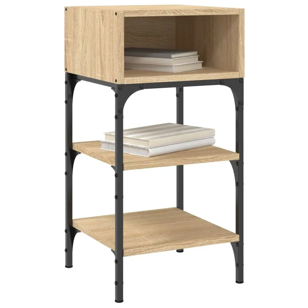Brown Bedside Tables Set of 2 with Storage