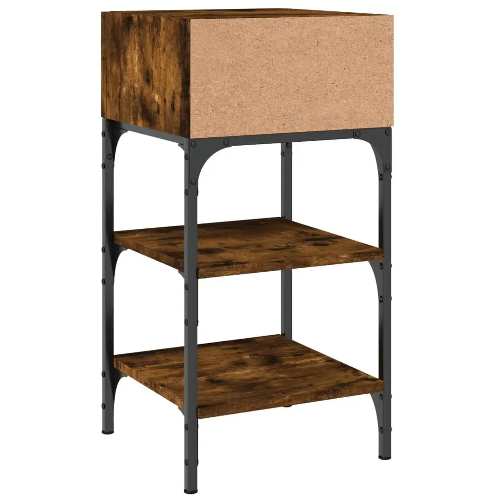 Bedside Tables Engineered Wood 35x34.5x70 cm Brown 2 pcs