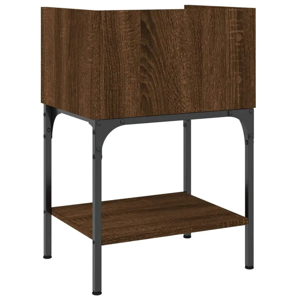 Bedside Tables Engineered Wood Brown Oak 40.5 x 31 x 60 cm 2 pcs