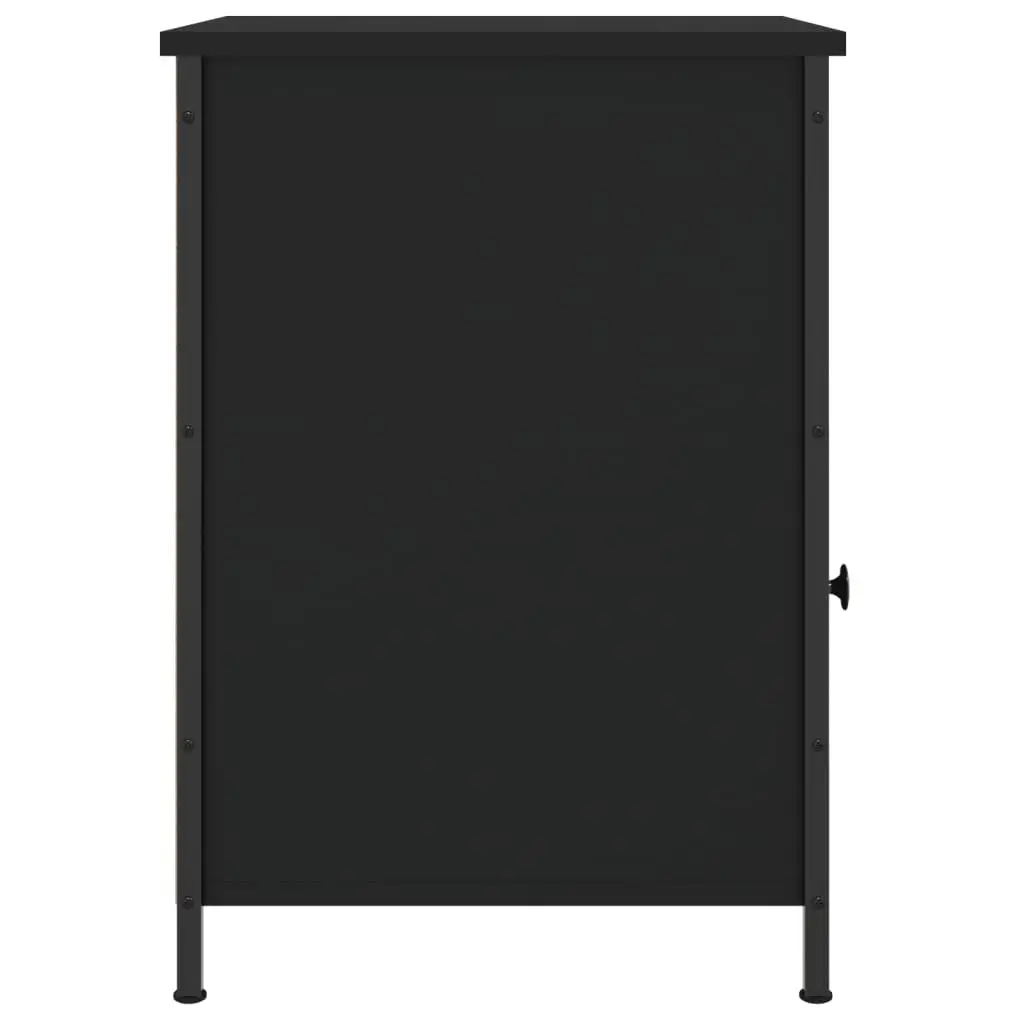 Black Bedside Cabinets 2 pcs 40x42x60 cm Engineered Wood