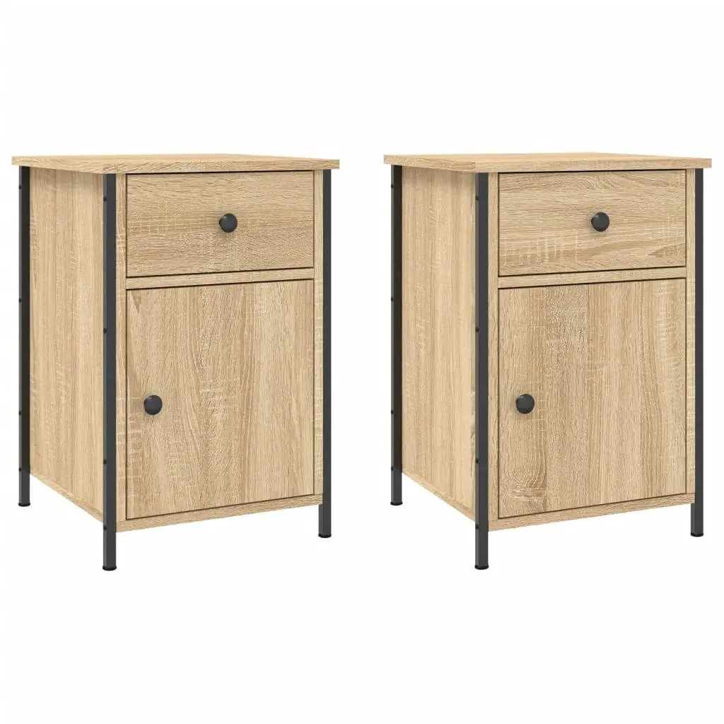 Brown Nightstand Set for Bedroom Storage