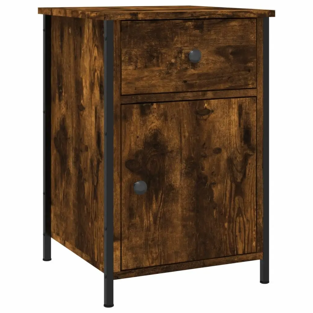 Brown Engineered Wood Bedside Cabinets