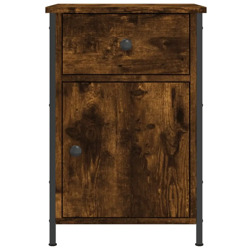 Brown Engineered Wood Bedside Cabinets