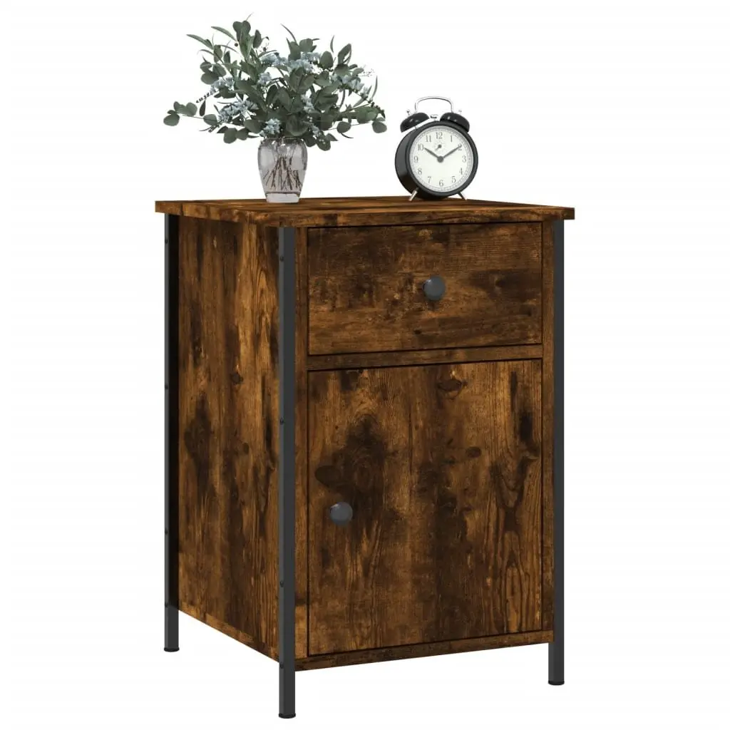Brown Engineered Wood Bedside Cabinets