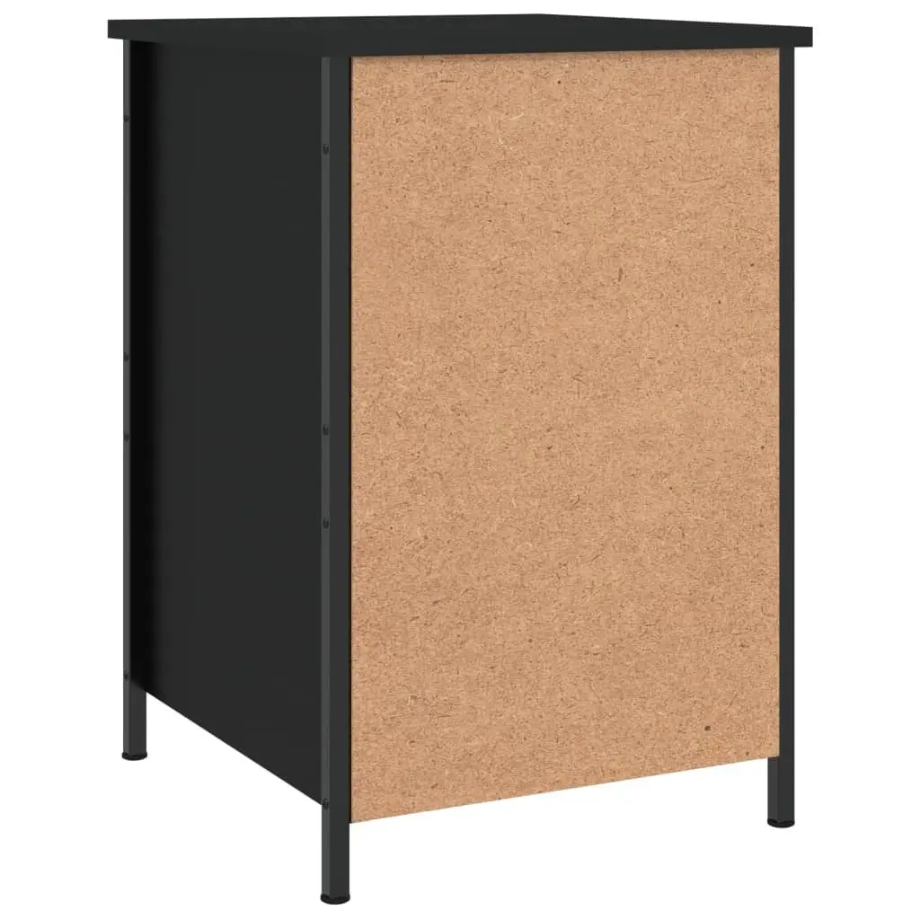 Black Bedside Cabinet 40x42x60 cm with Storage