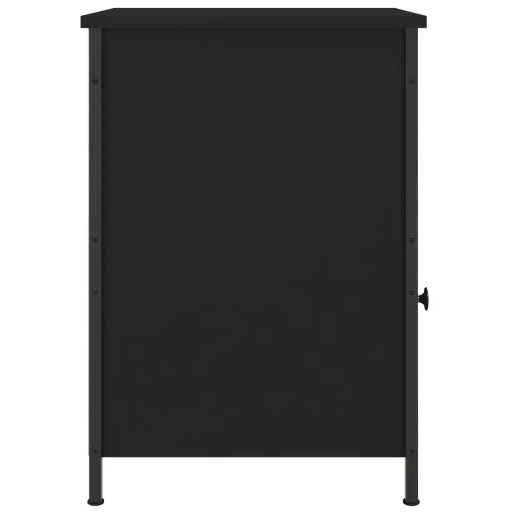 Black Bedside Cabinet 40x42x60 cm with Storage