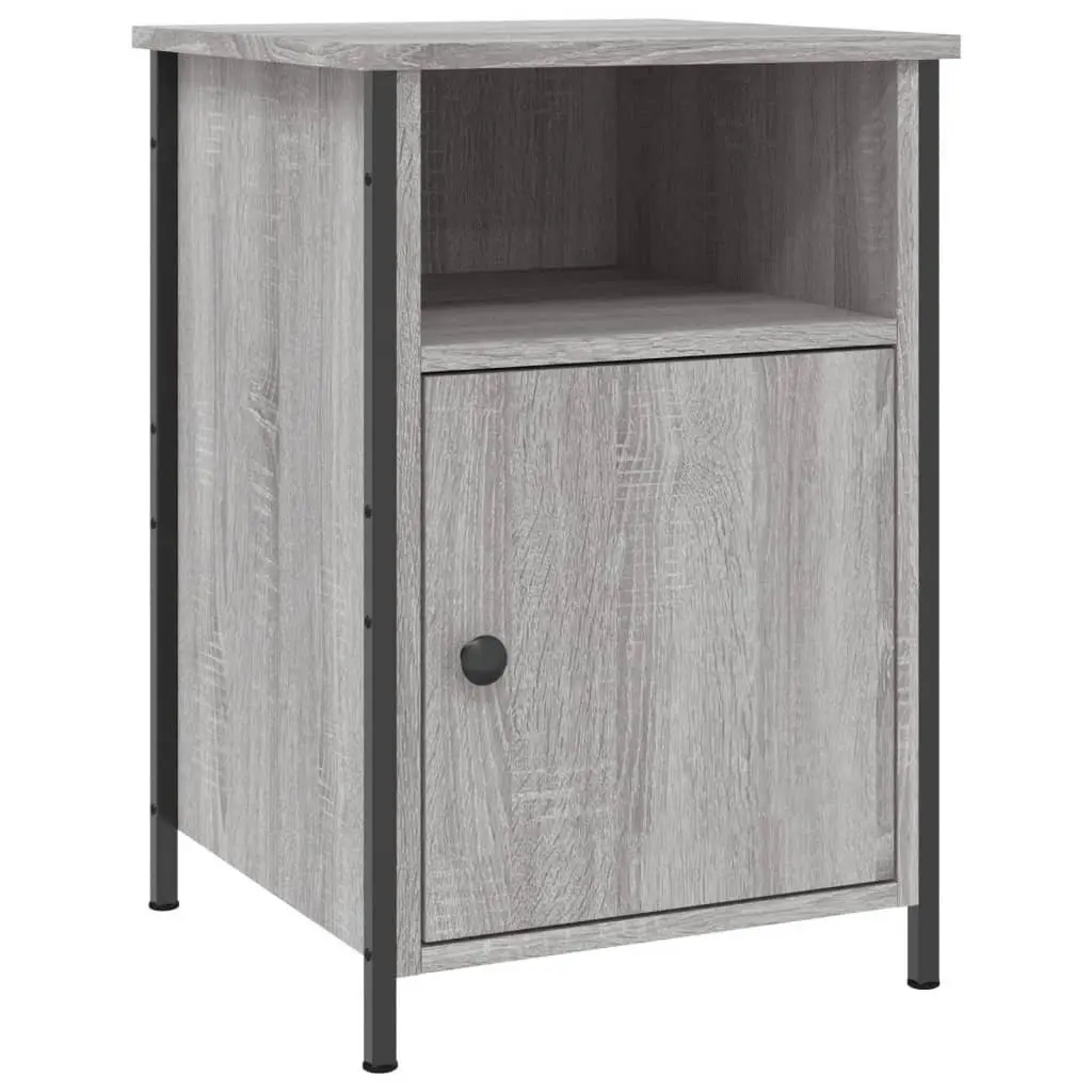 Grey Sonoma Nightstand Storage Cabinets 2 pcs 40x42x60cm