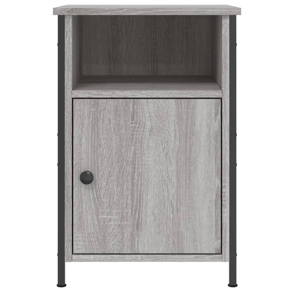 Grey Sonoma Nightstand Storage Cabinets 2 pcs 40x42x60cm