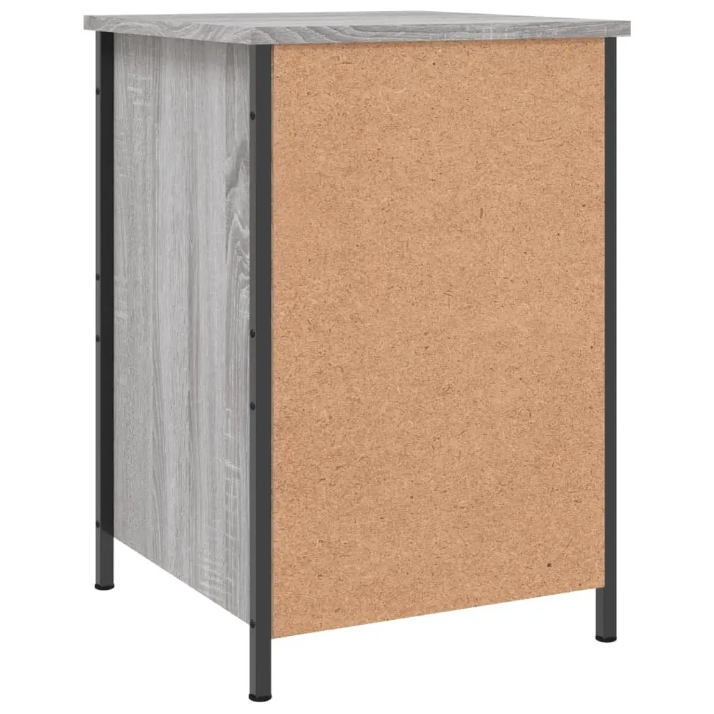 Grey Sonoma Nightstand Storage Cabinets 2 pcs 40x42x60cm