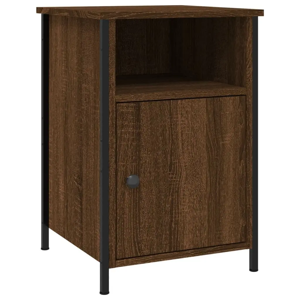 Bedside Cabinets 2 pcs Brown Oak 40x42x60 cm Storage Nightstand Engineered Wood