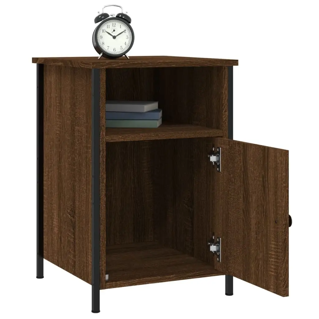 Bedside Cabinets 2 pcs Brown Oak 40x42x60 cm Storage Nightstand Engineered Wood