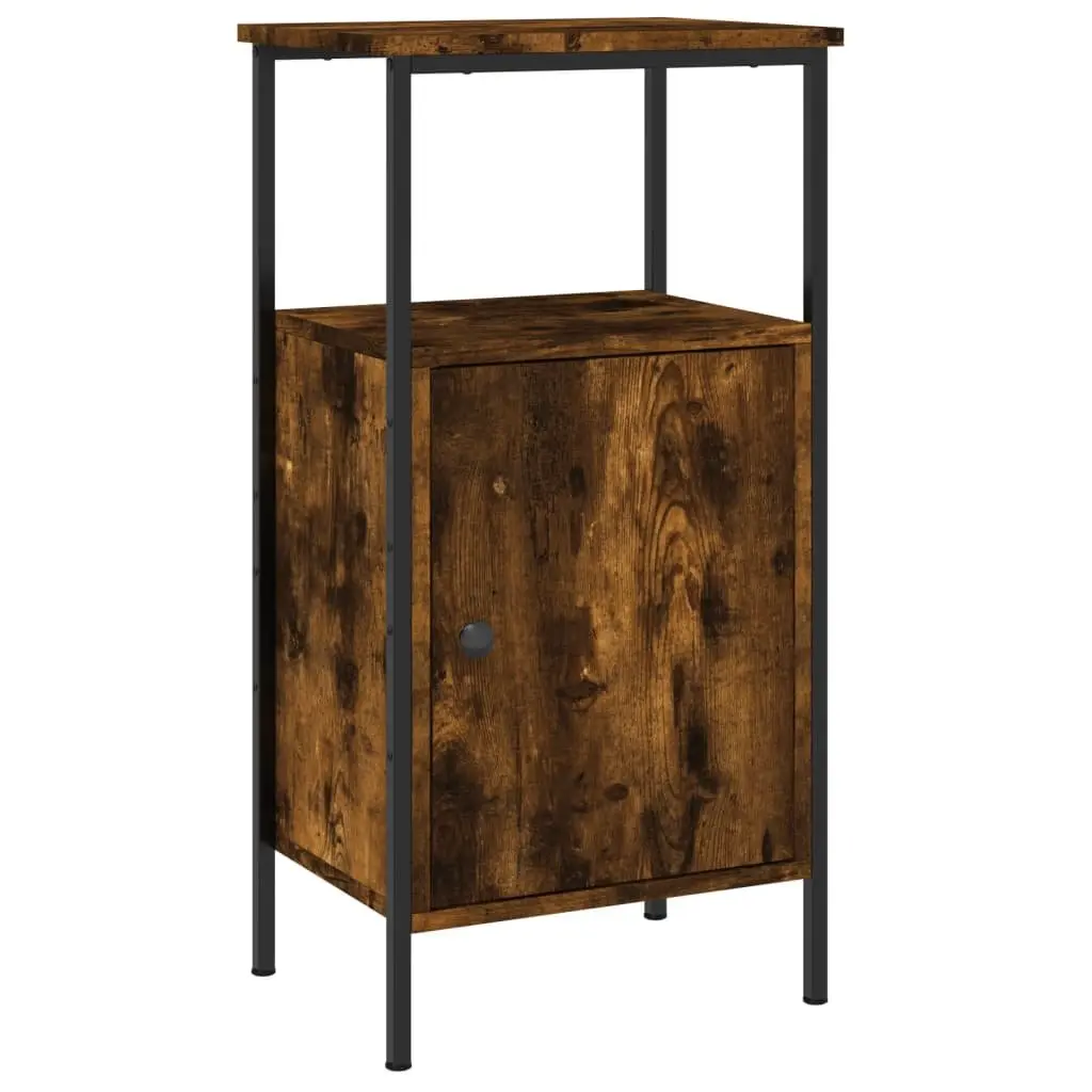 Bedside Cabinets 2 pcs Brown Industrial Smoked Oak Engineered Wood Side Table