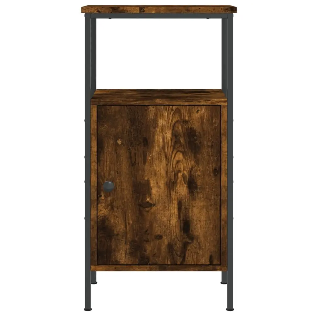 Bedside Cabinets 2 pcs Brown Industrial Smoked Oak Engineered Wood Side Table