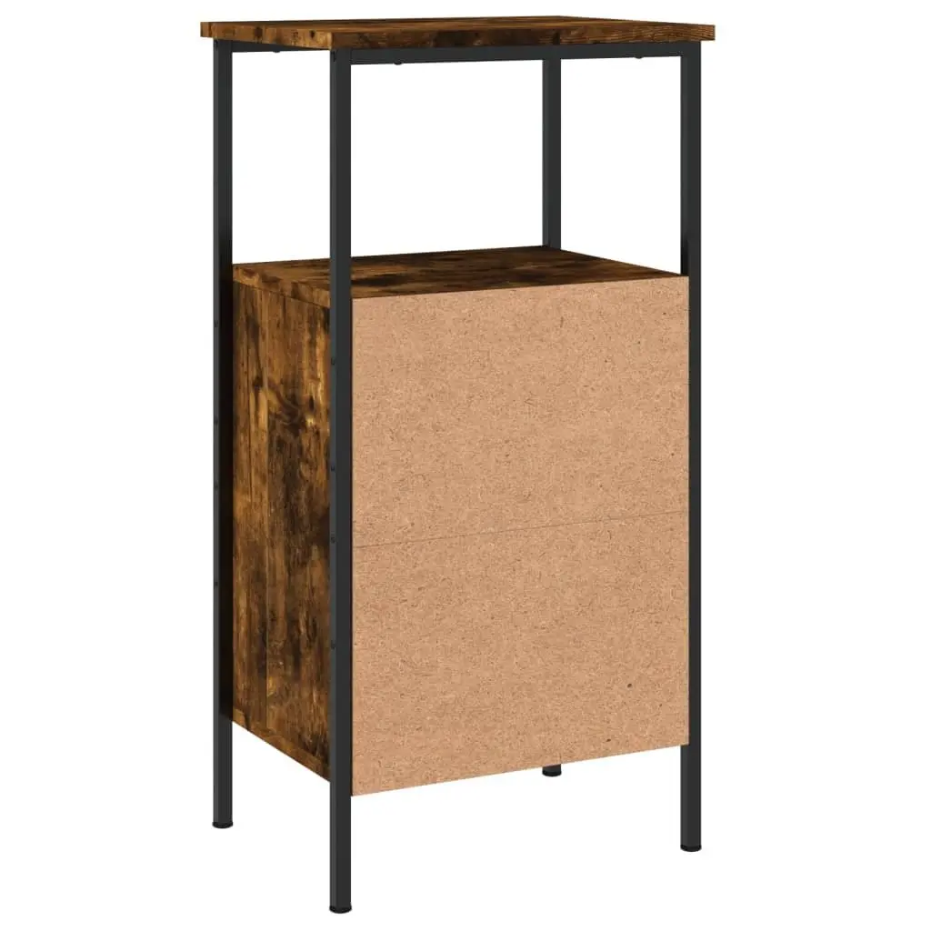 Bedside Cabinets 2 pcs Brown Industrial Smoked Oak Engineered Wood Side Table