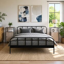 Stylish Grey Sonoma Bedside Cabinets - 2 pcs